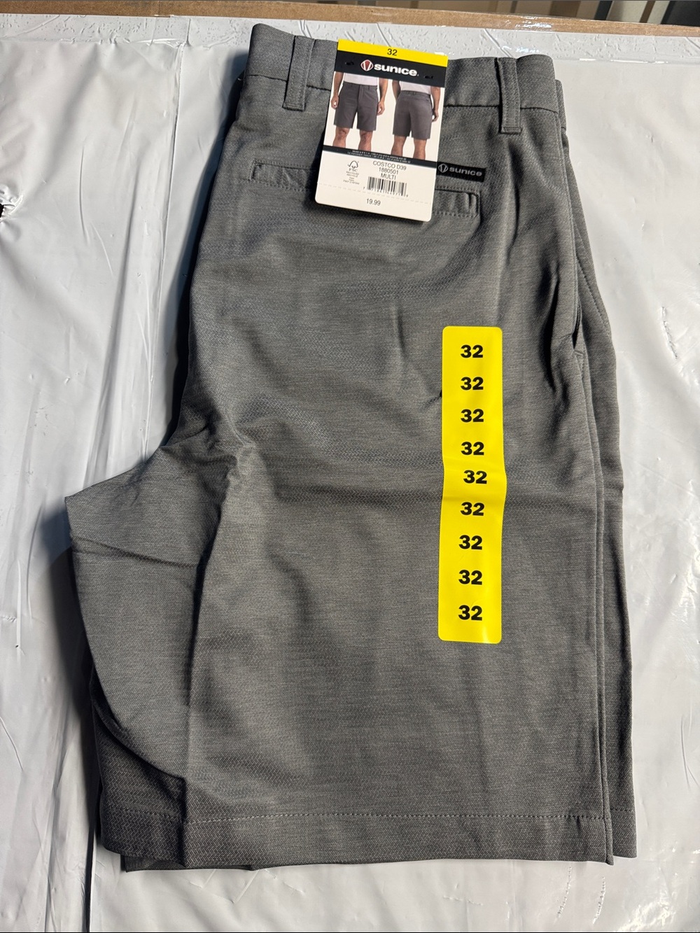 Sunice Gray Performance Golf Shorts